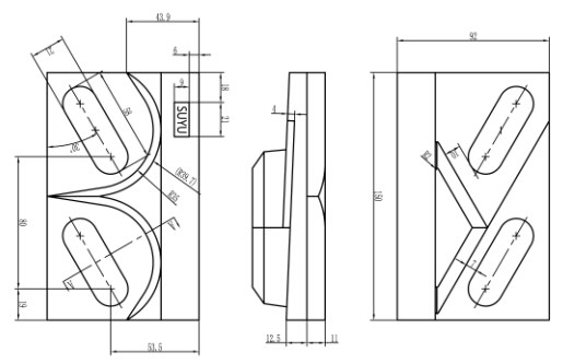 Clip 9220, clip superior soldable de la placa de acero con la nariz de goma y clip de la base para el carril A100 de la grúa de Suyu
